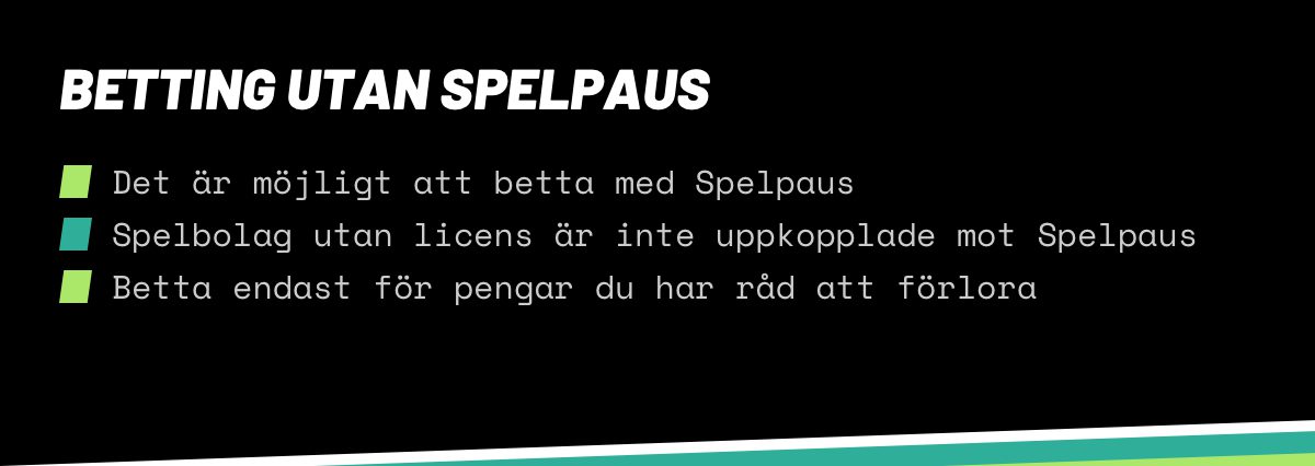 Information om betting utan spelpaus